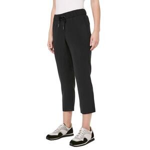 Lululemon On The Fly Crop Woven 23" Black Women's Size 4 Good Used Condition